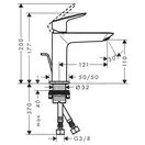Hansgrohe Logis Fine 100 Смеситель для раковины, черный матовый (71251670)