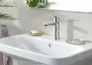 Смеситель для раковины 100 CoolStart Hansgrohe Logis Fine (цвет - хром), с донным клапаном (71254000) фото 2 Aquada.com.ua