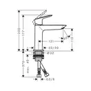 Смеситель для раковины 100 CoolStart Hansgrohe Logis Fine (цвет - хром), без донного клапана (71255000)