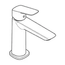 Смеситель для раковины 100 CoolStart Hansgrohe Logis Fine (цвет - чёрный матовый), без донного клапана 71255670