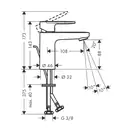 Hansgrohe Vernis Blend 100 Змішувач для умивальника, хром (71551000)