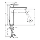 Hansgrohe Vernis Blend 190 Змішувач для умивальника, хром (71552000)