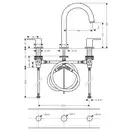 Смеситель для раковины Hansgrohe Vernis Shape (цвет - чёрный матовый), с донным клапаном (71563670) фото 2 Aquada.com.ua