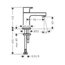 Кран для холодной воды Hansgrohe Vernis Shape (цвет - чёрный матовый), без донного клапана (71592670) фото 2 Aquada.com.ua