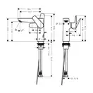 Hansgrohe Talis E 150 Смеситель для умывальника, бронза (71754140)
