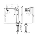 Змішувач для умивальника Hansgrohe Talis S 250 з донним клапаном, хром (72115000)