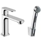 Змішувач для умивальника Hansgrohe Rebris S 110 з гігієнічною лійкою, Chrome (72215000)