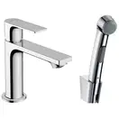 Змішувач для умивальника Hansgrohe Rebris E 110 гігiєнічною лійкою, Chrome (72216000)