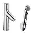 Змішувач для умивальника Hansgrohe Talis Select S 100 із зливним клапаном і гігієнічним гарнітуром, хром (72291000)