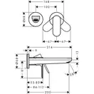 Hansgrohe Rebris S Смеситель для умывальника, хром (72528000)