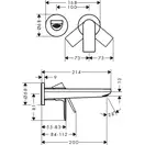 Hansgrohe Rebris E Смеситель для умывальника, хром (72568000)