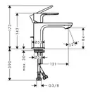 Hansgrohe Rebris E Смеситель для раковины, черный матовый (72587670)