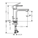Hansgrohe Rebris E 110 Смеситель для раковины, хром (72589000)