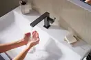 Змішувач для раковини 110 Fine CoolStart EcoSmart+ Hansgrohe Tecturis E (колір - чорний матовий) без донного клапана 73021670