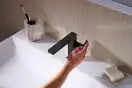 Змішувач для раковини 110 Fine CoolStart EcoSmart+ Hansgrohe Tecturis E (колір - чорний матовий) без донного клапана 73021670