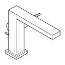 Змішувач для раковини 110 Fine CoolStart EcoSmart+ Hansgrohe Tecturis E (колір - білий матовий), з донним клапаном 73023700