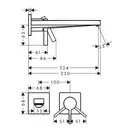 Hansgrohe Tecturis E Смеситель, настенный, мат белый (73051700)