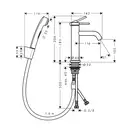 Hansgrohe Tecturis S Смеситель для раковины, черный матовый (73211670)
