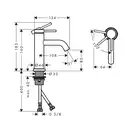 HANSGROHE Tecturis S Смеситель для раковины, хром (73301000)