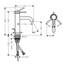 Hansgrohe Tecturis S Смеситель для раковины, хром (73310000)