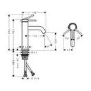 HANSGROHE Tecturis S Смеситель для раковины, бронза (73311140)
