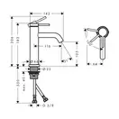 Hansgrohe Tecturis S Смеситель для раковины, матовая бронза (73312140)