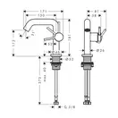HANSGROHE Tecturis S Смеситель для раковины, хром (73320000)