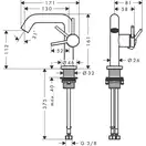 Hansgrohe Tecturis S Смеситель для раковины, черный матовый (73320670)