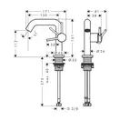 Смеситель для раковины 110 Fine CoolStart Hansgrohe Tecturis S (цвет - хром), без донного клапана 73321000