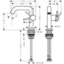Hansgrohe Tecturis S 110 Смеситель для раковины, черный матовый (73321670)