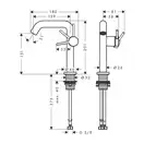 Hansgrohe Tecturis S Смеситель для раковины, черный матовый (73340670)