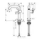 Смеситель для раковины 150 Fine CoolStart Hansgrohe Tecturis S (цвет - белый матовый), без донного клапана 73341700
