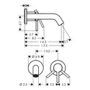 HANSGROHE Tecturis S Смеситель для раковины, черный матовый (73350670)