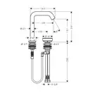 Смеситель для раковины 150 CoolStart на 2 отверстия Hansgrohe Tecturis S (цвет - матовоя бронза), с донным клапаном 73353140