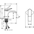 Змішувач для умивальника Hansgrohe Vivenis 80, Matt Black (75012670)