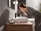 Смеситель для раковины Hansgrohe Vivenis (цвет - чёрный матовый), с донным клапаном (75020670) фото 3 Aquada.com.ua