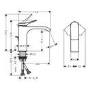Hansgrohe Vivenis 110 Змішувач для умивальника, білий (75020700)