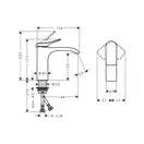 Змішувач для умивальника Hansgrohe Vivenis 110, білий матовий (75022700)