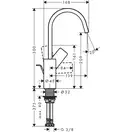 Hansgrohe Vivenis Смеситель для умывальника 210, черный матовый (75030670)