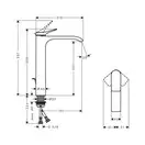 Hansgrohe Vivenis 250 Смеситель для умывальника, черный (75040670)