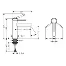 Hansgrohe Finoris 110 Смеситель для умывальника, Matt Black (76023670)