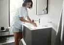 Смеситель для раковины Hansgrohe Finoris CoolStart (цвет - хром), с донным клапаном Push Open (76024000) фото 2 Aquada.com.ua