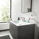 Змішувач для умивальника Hansgrohe Finoris 110 на 3 отвори з донним клапаном Push-Open, хром (76033000)