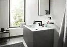 Смеситель для раковины Hansgrohe Finoris (цвет - чёрный матовый), с донным клапаном Push Open (76033670) фото 3 Aquada.com.ua