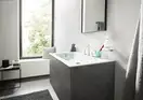 Смеситель для раковины Hansgrohe Finoris (цвет - белый матовый), с донным клапаном Push Open (76033700) фото 3 Aquada.com.ua