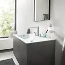 Змішувач для умивальника Hansgrohe Finoris 160 на 3 отвори з донним клапаном Push-Open, хром (76034000)