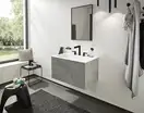 Смеситель для раковины высокий Hansgrohe Finoris (цвет - чёрный матовый), с донным клапаном Push Open (76034670) фото 2 Aquada.com.ua