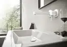 Смеситель для раковины настенный Hansgrohe Finoris (цвет - белый матовый), излив 165 мм (76051700) фото 2 Aquada.com.ua
