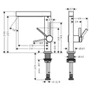 Hansgrohe Finoris 230 Смеситель для умывальника, черный матовый (76060670)