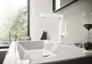 Смеситель для раковины высокий Hansgrohe Finoris (цвет - белый матовый), с донным клапаном Push Open (76060700) фото 2 Aquada.com.ua